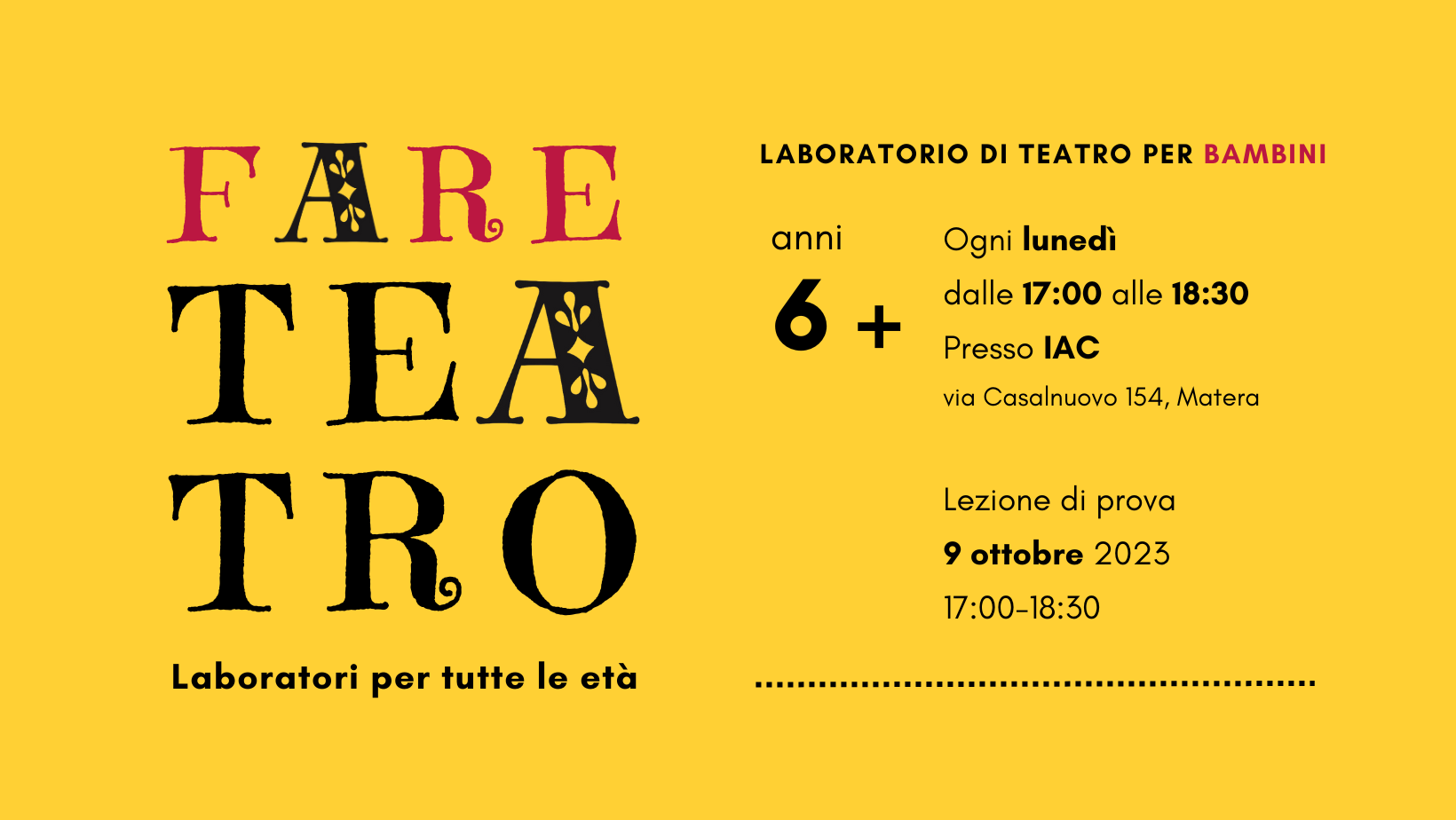 laboratorio scuola corso teatro bambini